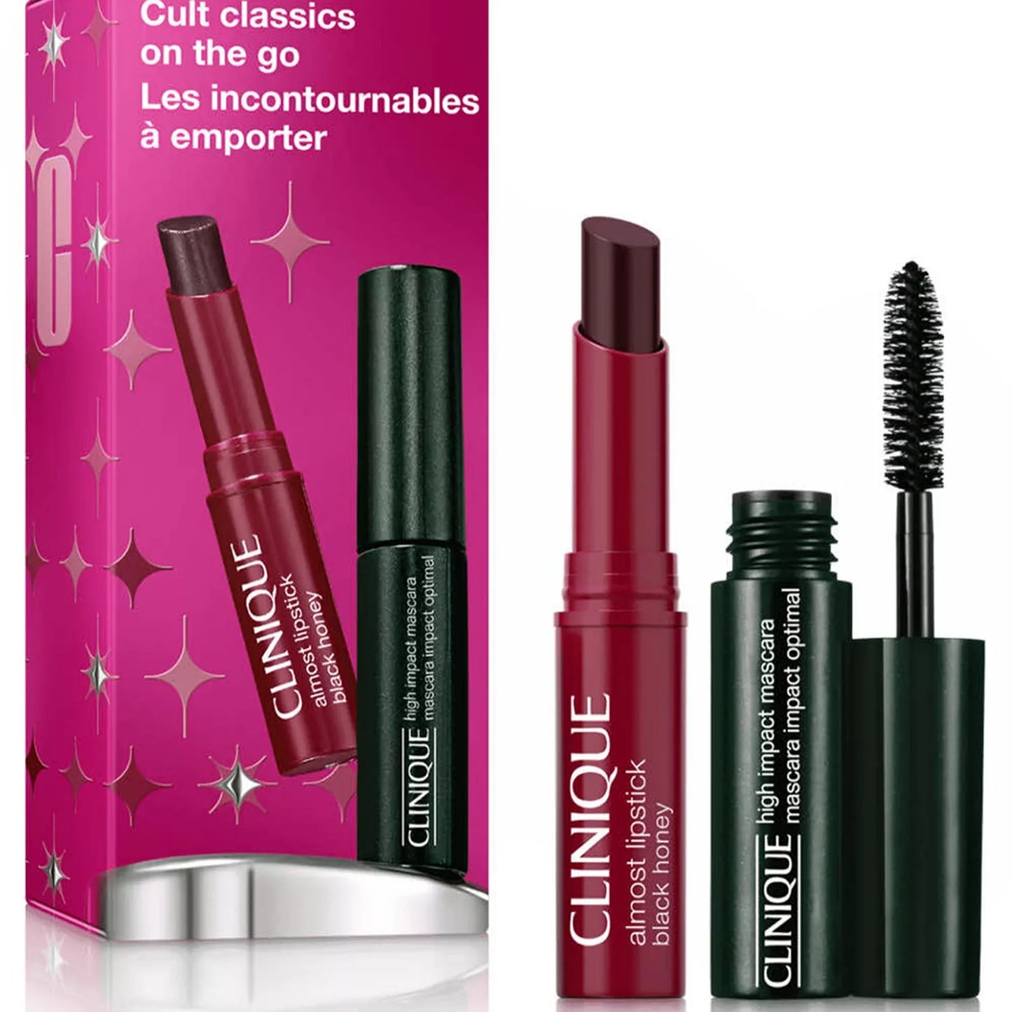 Clinique Cult Classics On The Go: High Impact Mascara + Black Honey Lip Mini Gift Set